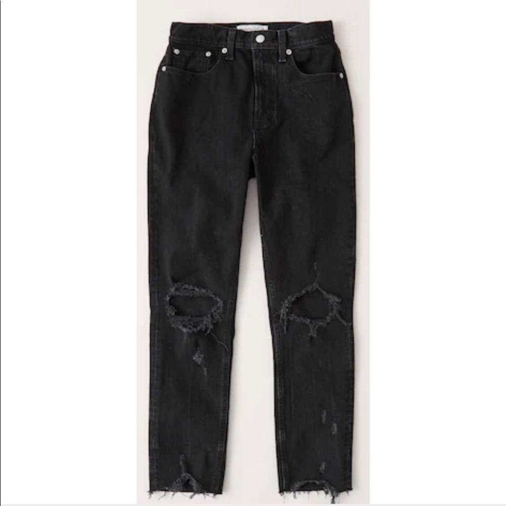 Abercrombie High Rise Ankle Mom Jeans